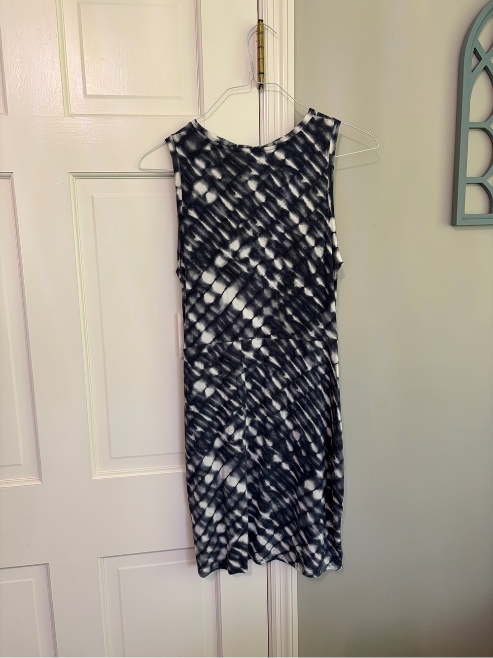 love, Fire Navy and White Tie-Dye Twist Front Mini Dress - Picture 6 of 6